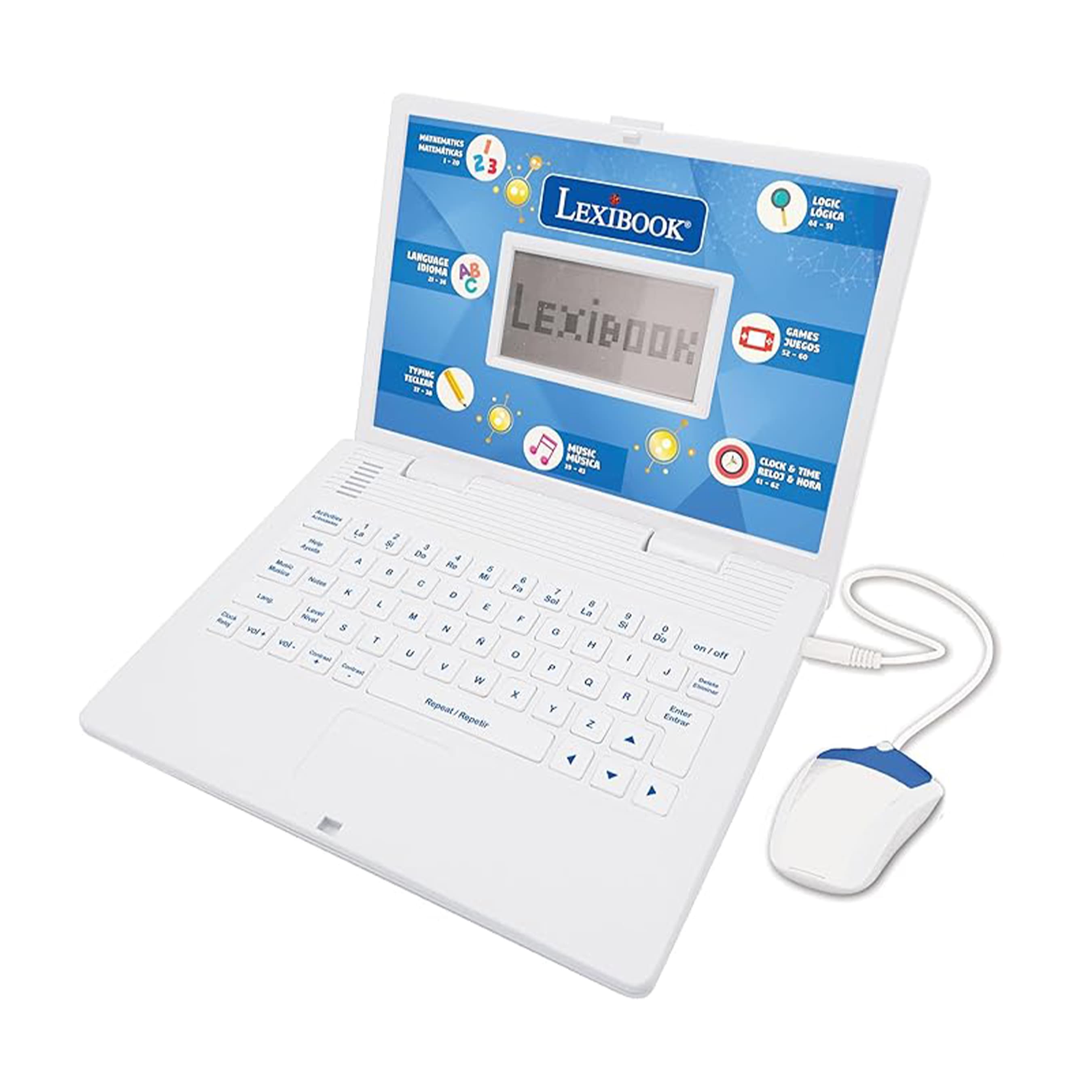 LEXiBOOK Educational Bilingual Laptop Toy – Spanish & English Learning Computer for Kids