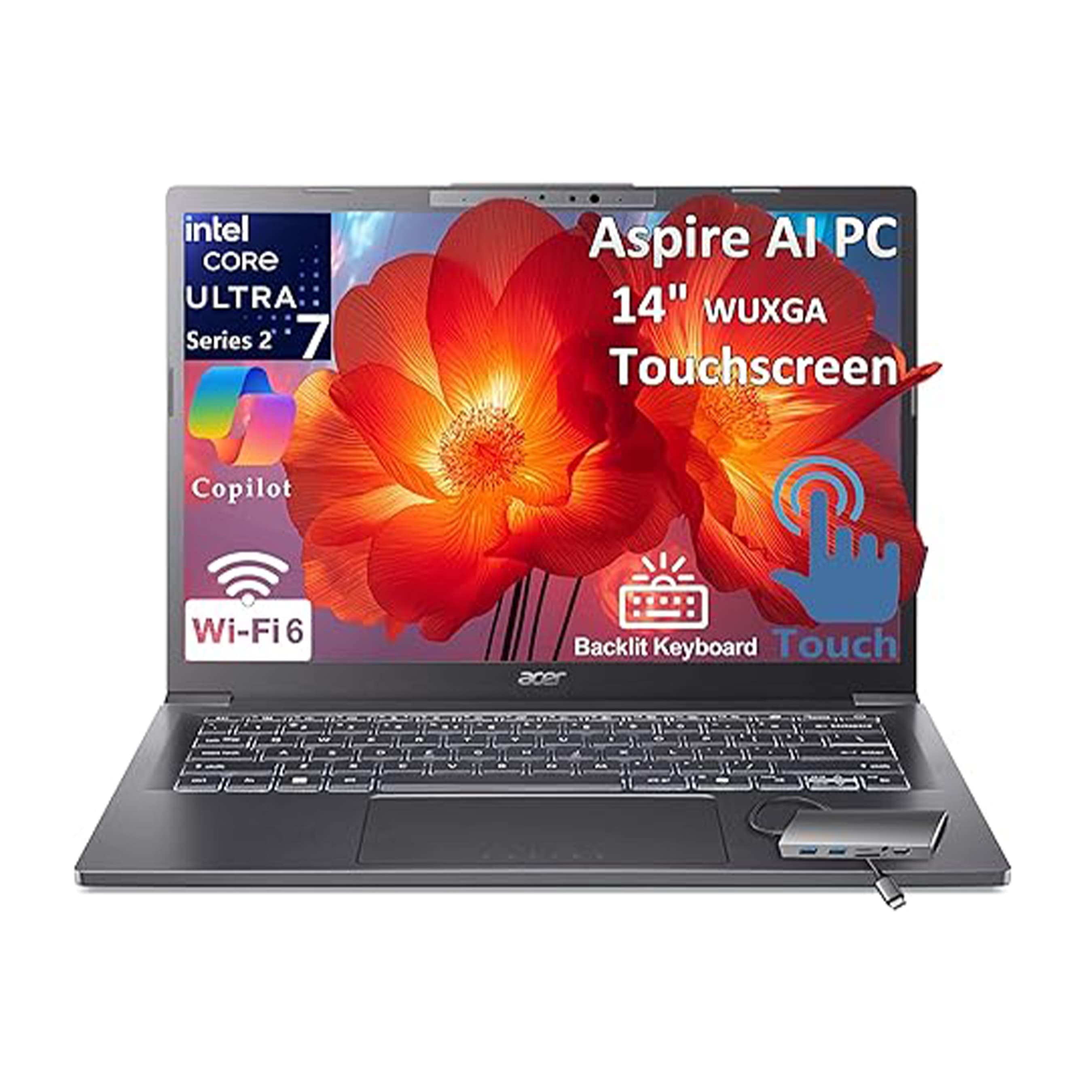Acer Aspire AI Business Laptop 14” Touchscreen – Intel Core i5, 16GB RAM, 512GB SSD (Windows 11)