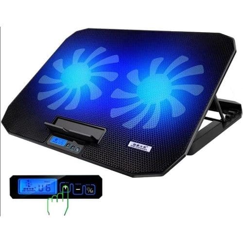 Laptop Cooling Stand – Adjustable Height Laptop Cooler with Dual Fans (Notebook Cooling Pad)
