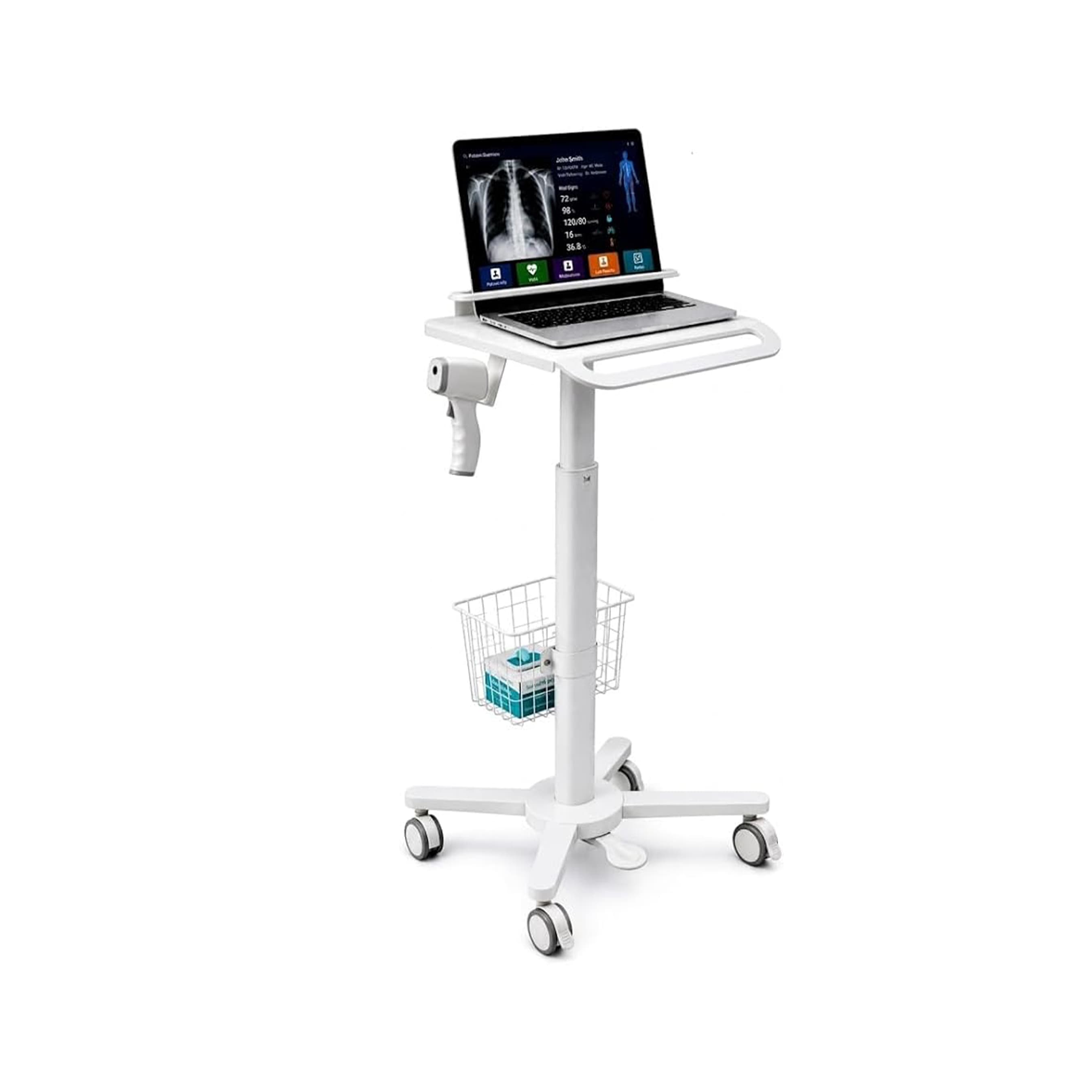 Computer Trolley – Mobile Workstation Stand with Wheels