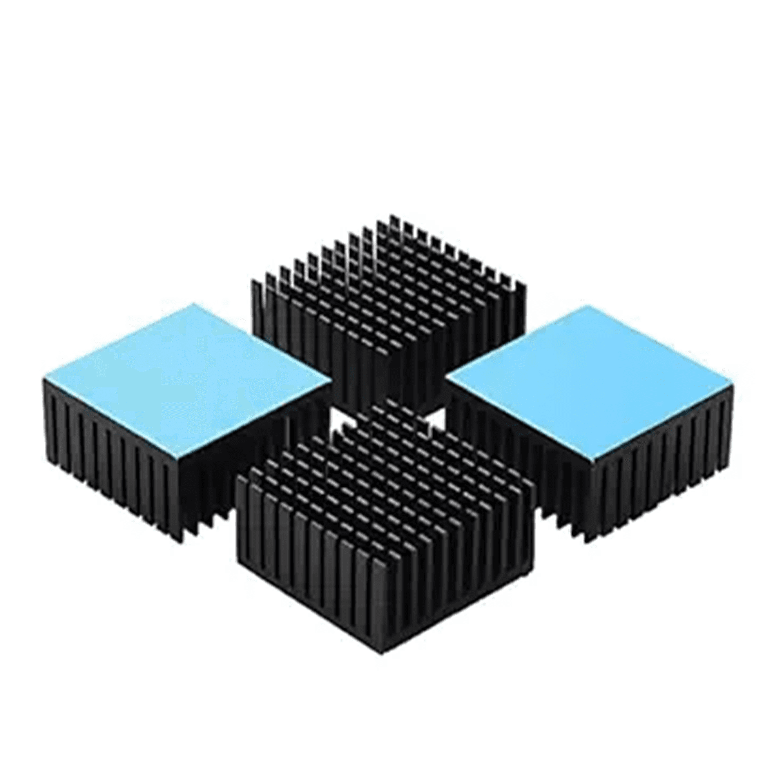 Jienk 40×40×20mm Aluminum Heat Sink with Thermal Conductive Adhesive – Passive Cooling Heatsink for Electronics
