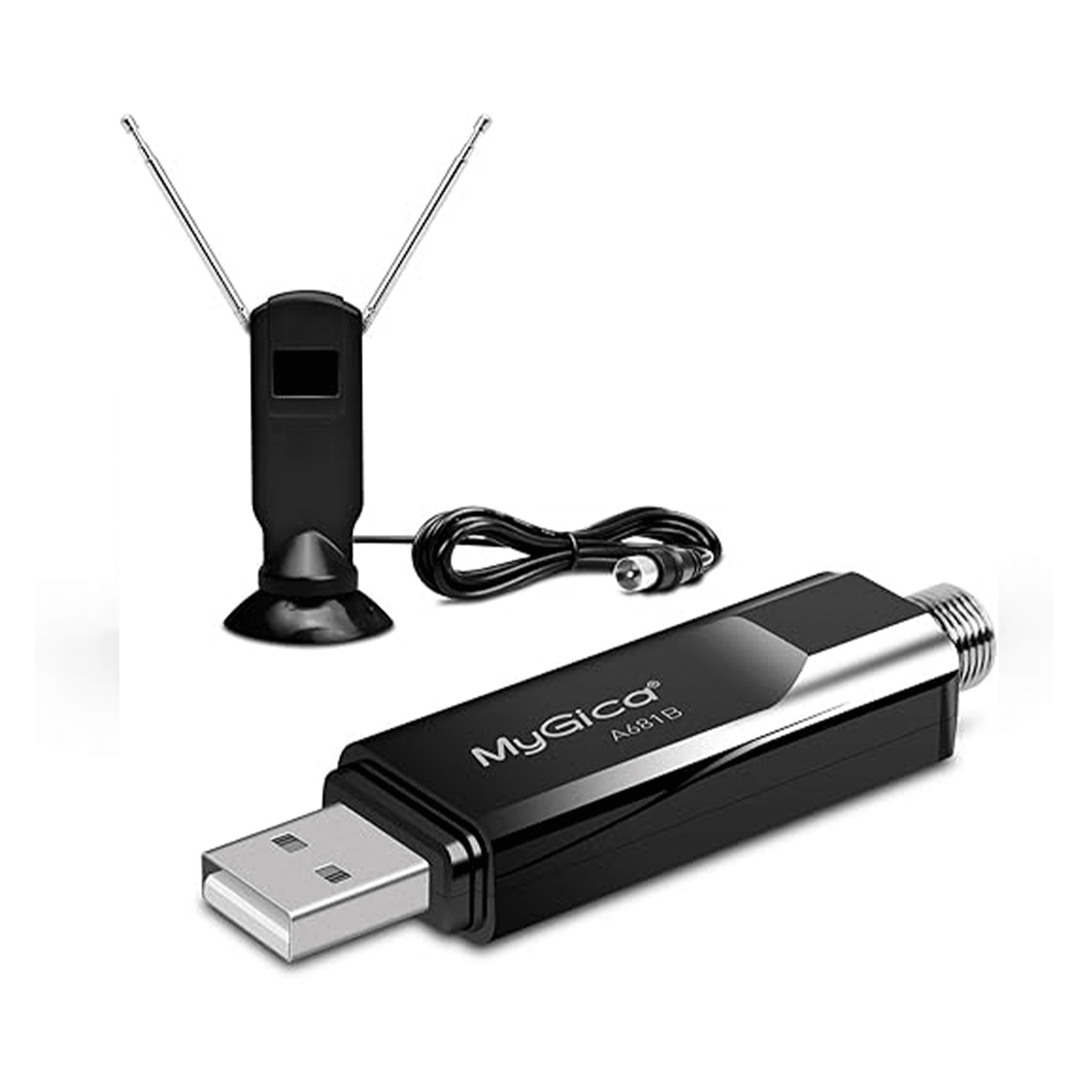 USB Digital TV Tuner Adapter – External DVB-T/Digital TV Receiver for Computer & Laptop